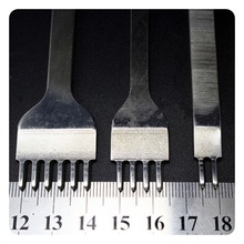 1 Set Leather Craft Tools Hole Punches Stitching Punch L 1 2 4 6 prong 4mm
