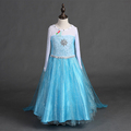 snow queen elsa dress girl Cosplay dress 2016 New girls Costume princess Dress Kids clothes Halloween