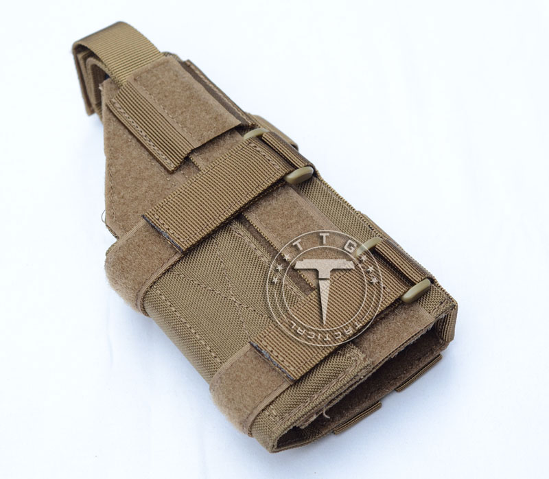 Soporte t/áctico Molle de pierna y funda para pistola con bolsillo para munici/ón dise/ñada para tiradores diestros 1911 45 92 96 pistola Glock OneTigris 1000D
