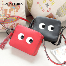 Women messenger bags handbags women famous Genuine 2016 small size shoulder bags women leather handbags eyes cow leather bags