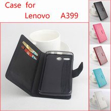 Lenovo A399 Original Baiwei 2 card slots Left Right Flip with stand holster With Cover Leather case For A 399 MTK6582 Smartphone