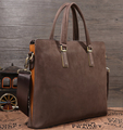 Top Grade Mens Briefcase Handmade Weave Pattern Leather Business 14" L