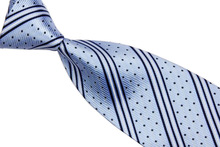 NT0474 Blue Striped Dots Classic Smooth Man s Casual Jacquard Woven Silk Polyester Necktie Business Knitted