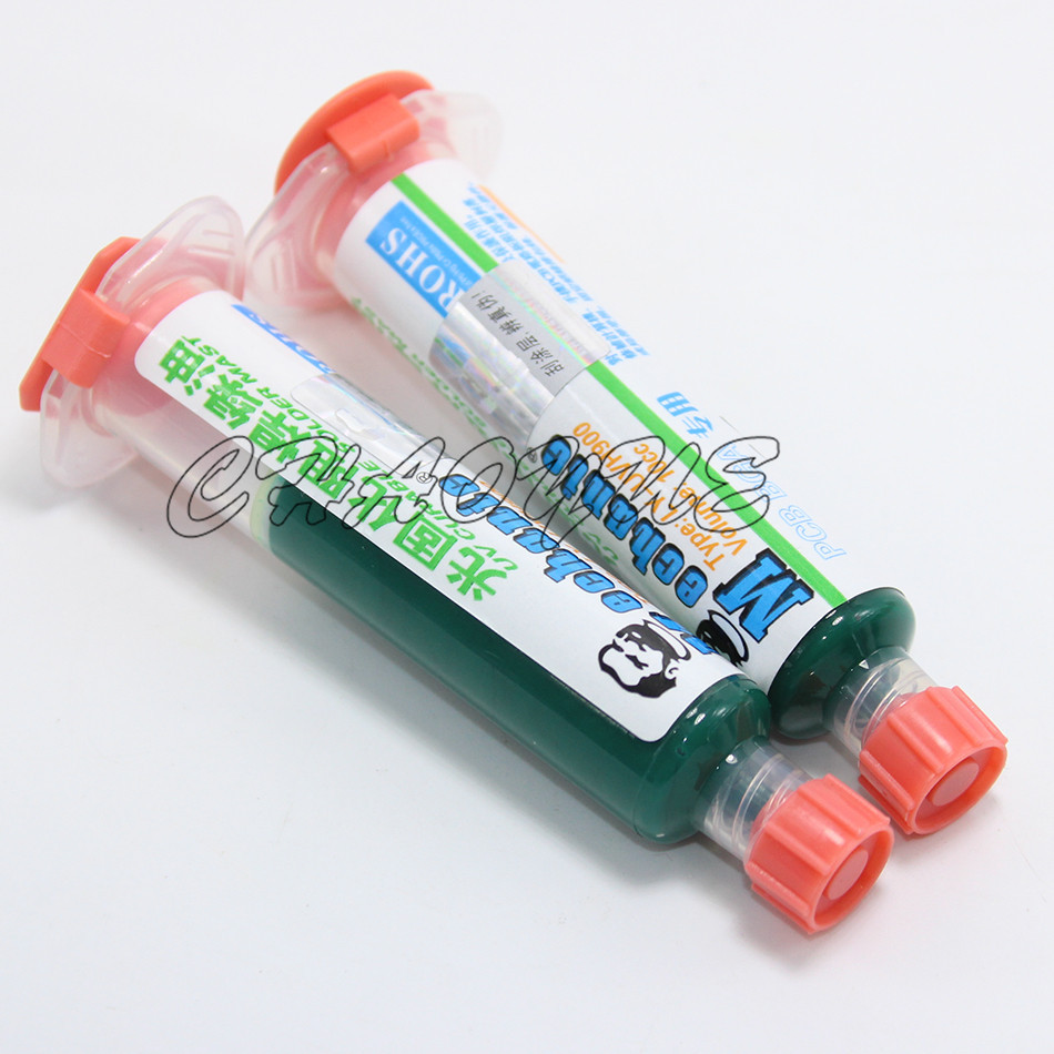 2pcs Solder Mask UV Curable Paint 10g for Green PCB Green oil pen