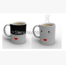 High Quality Ceramic Smilling Face Magic Color Changing Mug Coffee Cup