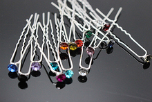10 PCS Brides Hair Accessories Simple Hair Pins Rhinestone Hairpins Women Wedding Hair Jewelry (4.6 mm) H-425