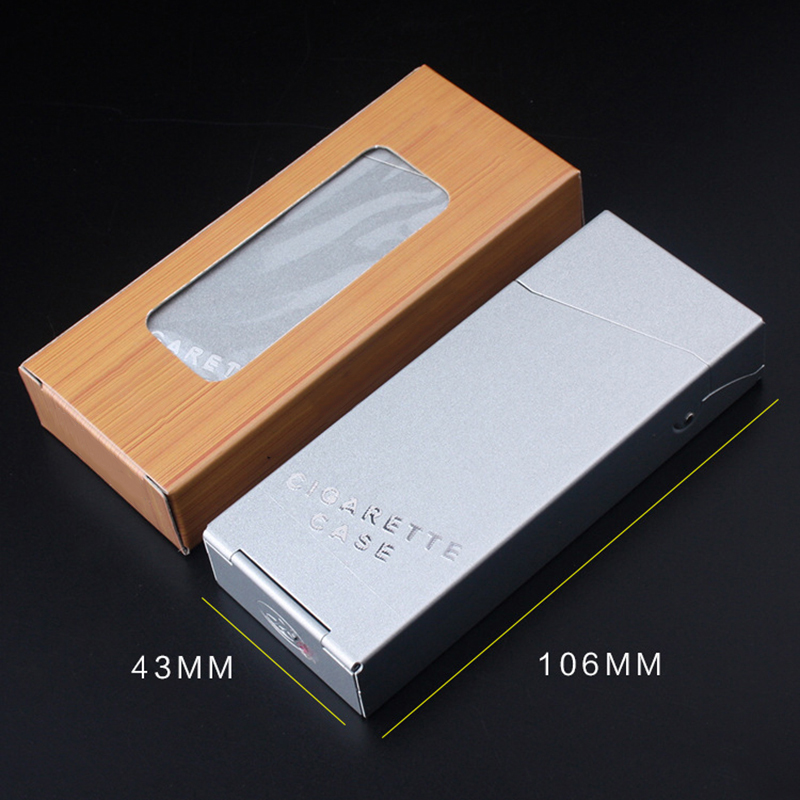 Description Picture 2 of itemNarrow Fashion Pipe Personality Women Cigaret Slim Metal Case Cigarette Box Aluminum Fine Smoke Storage Box Smoking Accessories