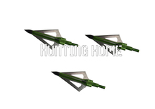 12pcs 100grain Bow and Crossbow arrow broadhead Green Hunting Broadheads