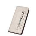 Vintage Fashion Simple Long Wallet Front Zipper Ornament Retro Thread Money Clip Women Designer Luxury Zipper