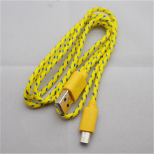New 3ft 1M Durable Braided Micro USB Cable Coiled Charger Data Sync Cable Cord For Samsung