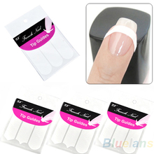 Each Pack includes 48 guides French Manicure Nail Art Form Fringe Guides Sticker DIY Stencil 02T2