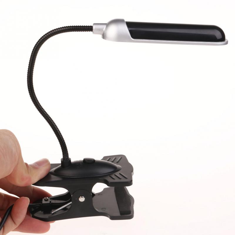 Promo1pc New 7 LED Mini USB Lamp Clip Lamp Night Light Flexible USB Light Lamp LED Light Black Night Light