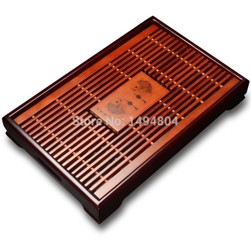 Tea Tray High Quality 43cm 28cm 6cm Chinese Solid Tea Tray Household Tea Board Chinese Tea