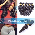 Charming 8A 4 Bundles Unprocessed Loose Wave Indian Virgin Hair No Shedding Double Weft Hair
