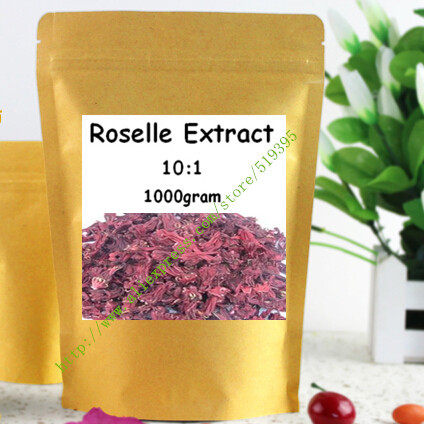 1000gram Natural Roselle Extract (Hibiscus sabdariffa ) Powder 1KG free shipping