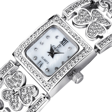 2015 recién llegado de diseño hueco mujeres de latón reloj de pulsera banda de Metal con cristal de reloj del movimiento del envío libre 15639