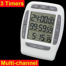 Multi Channel Timer Digital LCD Count Down Laboratory 99 Hours 3 Channel Timers