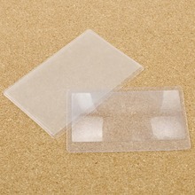 Free Shipping 10 PCS Transparent Credit Card 3 X Magnifier Magnification Magnifying Fresnel LENS Hot Sales High Quality