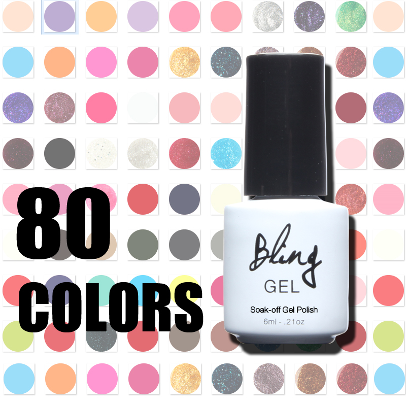 80 Colors Choose Best One Bling Gel Nail Polish Gorgeous Colors UV Gel Nail Polish Long