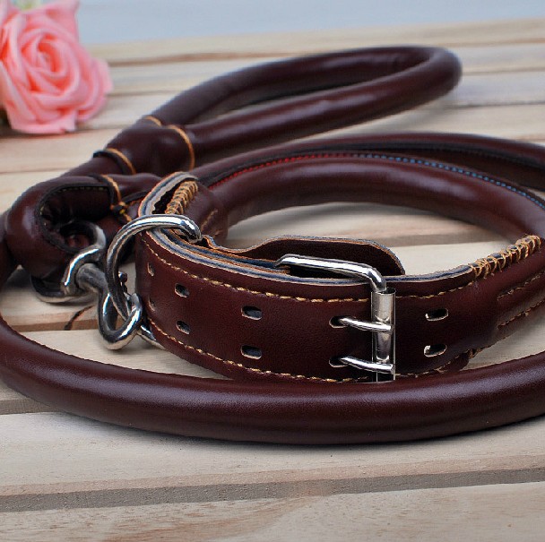 designer dog pets harness+leash set classic puppy doggie leather chest