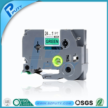 24mm tze label tape black on green tze 751 tze-751 for brother labelling machine label cassettes