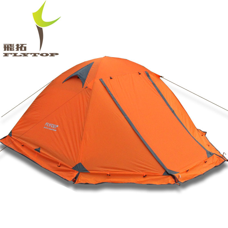 Good quality Flytop double layer 2 person 4 season aluminum rod outdoor camping tent Topwind 2