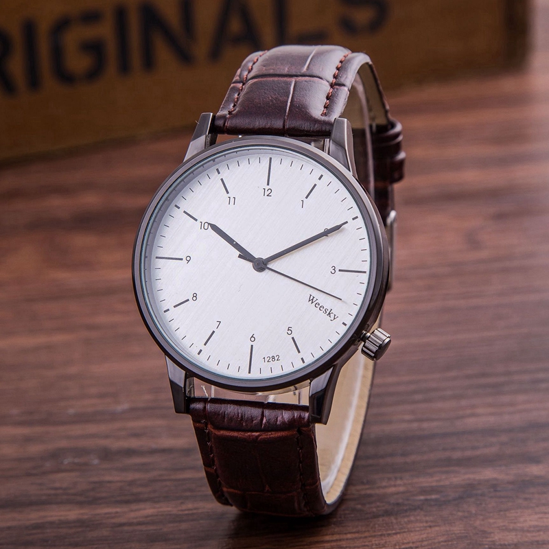 2016 Quartz Watch Men Fashion Brand Leather Casual Wristwatch Simple Style Business Watch Male Relojes Masculino