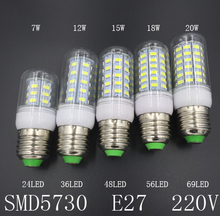 SMD 5730 E27 E14 LED Lamp 220V 7W 12W 15W 18W 20W LED Lights Corn Led