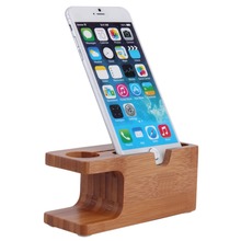 Bamboo Wood Charging Station Charger Dock Stand Holder For Watch Phone For iPhone