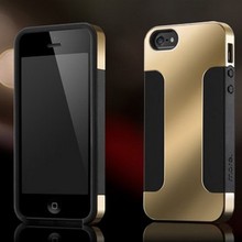 For iphone Luxury Plated PC Soft Silicon Double layer Case for Apple iPhone 5s 5 4