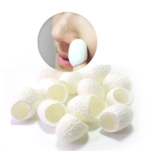 10pcs/pack HOT Natural silkworm cocoons ball, face care, facial cleanser, exfoliating scrub, blackhead remover peel off