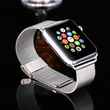 Stainless Steel Watch Band For Apple Watch Band 38mm 42mm Wrist Bracelet Buckle Clasp Strap For