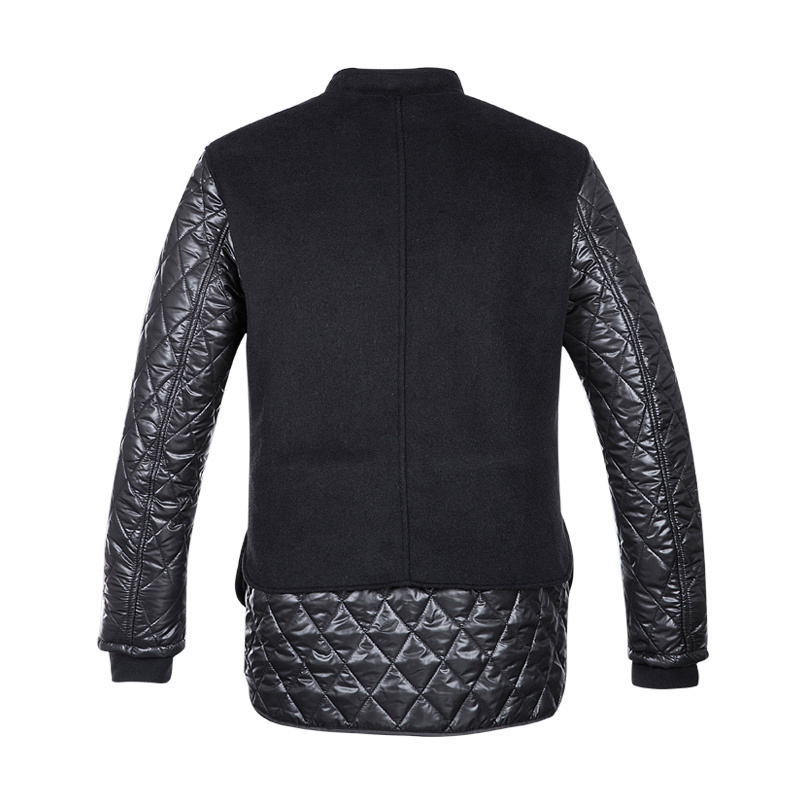 VIISHOW 2015 New arrived warm winter coat men black coat patchwork jacket for men rib cuff