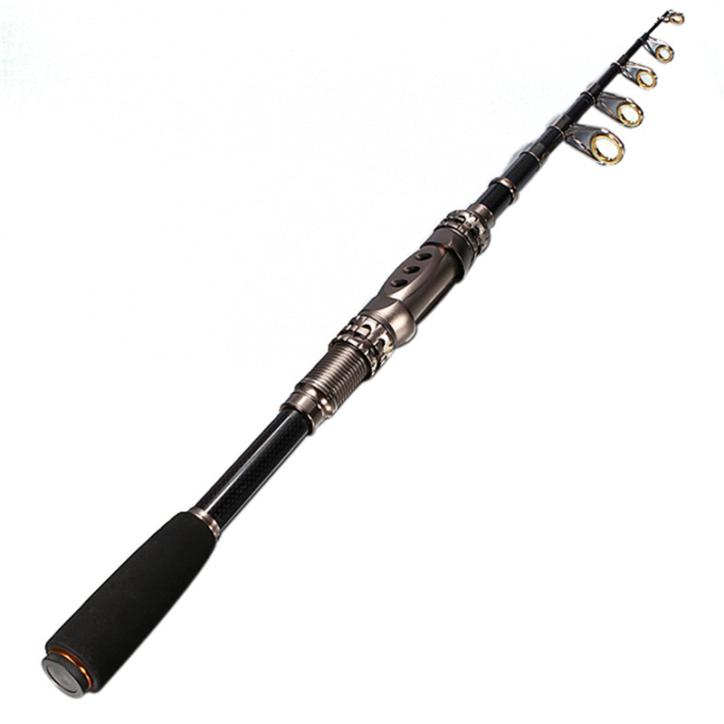 1.8M 5.9Ft Telescopic Fishing Rod Retractable Carbon Power Hand Spinning Sea Fishing Pole Rod Tackle Lure