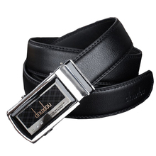 Fashion Leather Mens Belt Black Automatic Steel Buckle Waist Strap Belts Male cinto masculino Leather Waist Belt Waistband A27