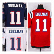 Mens Patriots 11 Julian Edelman Elite Football Jerseys Color Blue Red White Size M-3XL Best Quality Free shipping