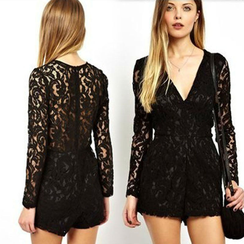 Jumpsuit Panjang Renda sederhana bergaya wanita jumpsuit celana pendek lengan Jumpsuit Panjang Renda sederhana bergaya wanita jumpsuit celana pendek lengan