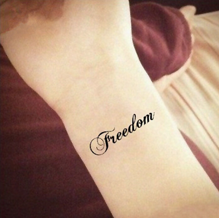 aliexpress buy waterproof temporary stickers chic letters freedom aliexpress buy waterproof temporary stickers chic letters freedom
