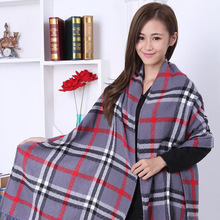 2016 Hot Autumn And Winter Pashmina Cashmere Tartan Plaid Double-sided Lengthen Thick Warm Scarf Women Wraps Tippet Cappa