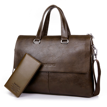 Hot selling 2016 New Fashion Genuine Leather Bag Men Famous Brand Briefcase Shoulder Bag Messenger Bags Fashion Men’s Travel Bag