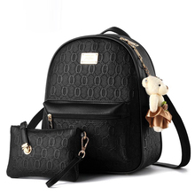 New Backpack Fashion Women Backpack PU Leather Casual Ladies bags Cross section square Backpack Embossing Daypack Hot Rucksack
