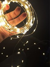 NEW!10M 33FT 100Led 3AA Battery Powered Decoration LED Copper Wire Fairy String Lights Lamps for Christmas Holiday Wedding Party