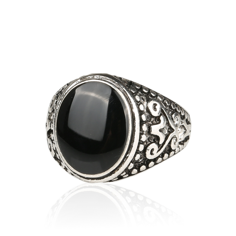 The Black Friday jewelry Sold On The Cheap 925 Sterling Silver Ring Vintage Look Enamel Punk