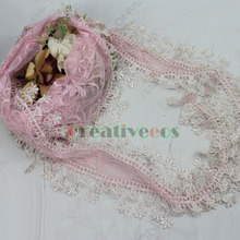 Trend Fashion Elegant Stylish Delicate Lace With Unique Trim Tassel Thin long Triangle Scarf Shawl Wrap