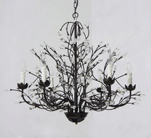 D74cm Nordico K9 Retro Branches Crystal Chandelier 6 Lights Bedroom Big Chandelier Modern Crystal Chandeliers LED E14 Lustres