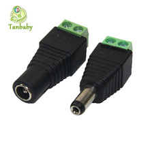Tanbaby 1pcs 2.5*5.5mm male or female DC joint connector for led strip light CCT camera to power adapter