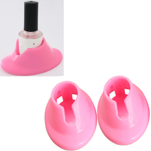 10PCS/LOT  Nail Art Manicure Nail Polish Slanted Stand Holder Tool ( Pink + White Color)