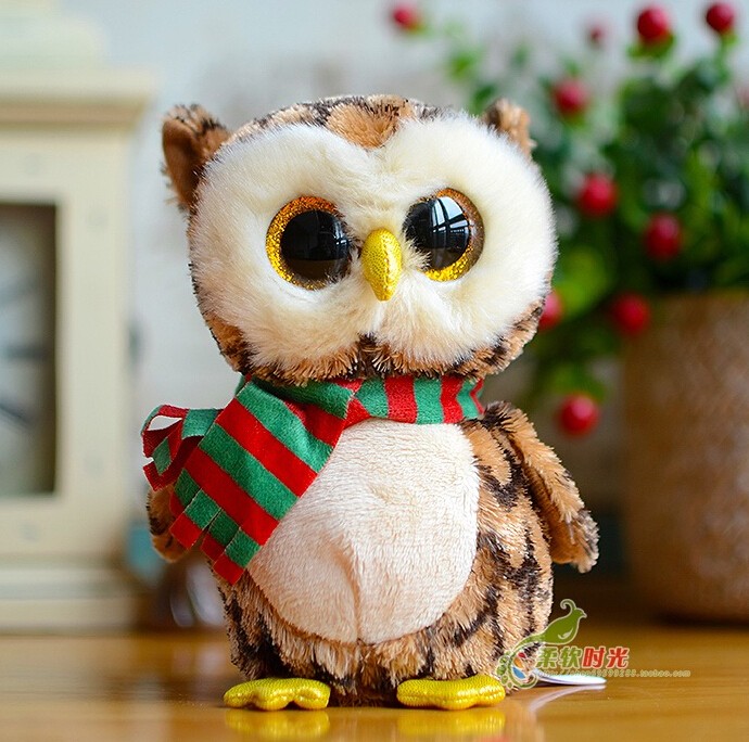 Newest Kawaii Big Eyes Doll Christmas Owl Cute Eagle Owl Plush Toys Baby Gift