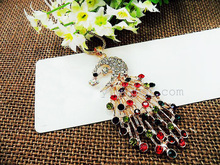 hot sale fashion necklace Gold plating colorful sweater long drill peacock necklace fashion jewlery accessories free