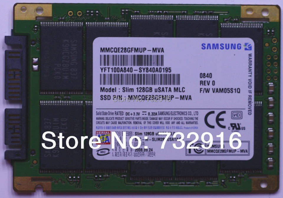 Free Shipping MMCQE28GFMUP MVA Slim 128GB uSATA MLC 128G Micro SATA 1 8 SSD Solid State